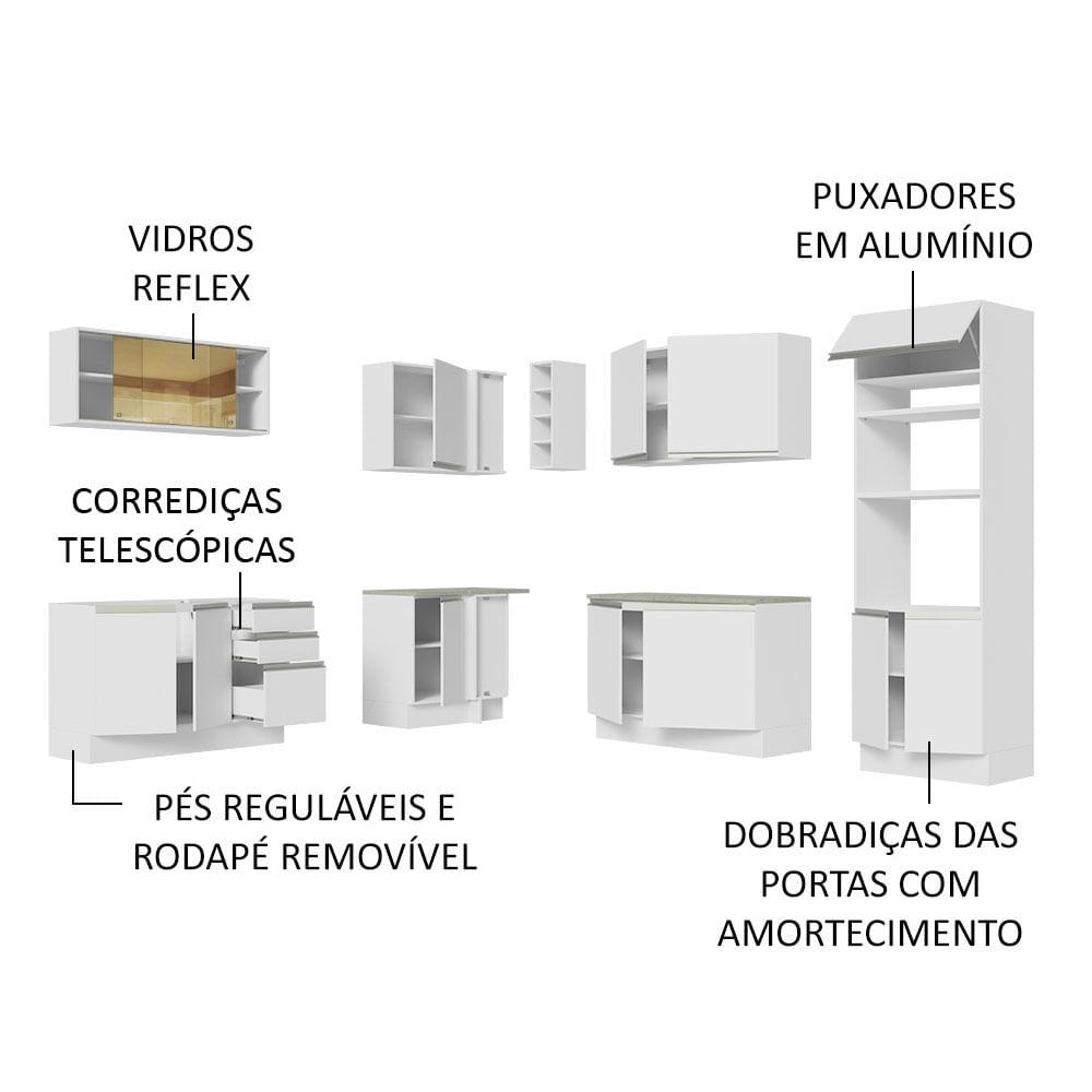 Foto 5 pulgar | Cocina Integral Madesa de Esquina 459 cm Glamy 01