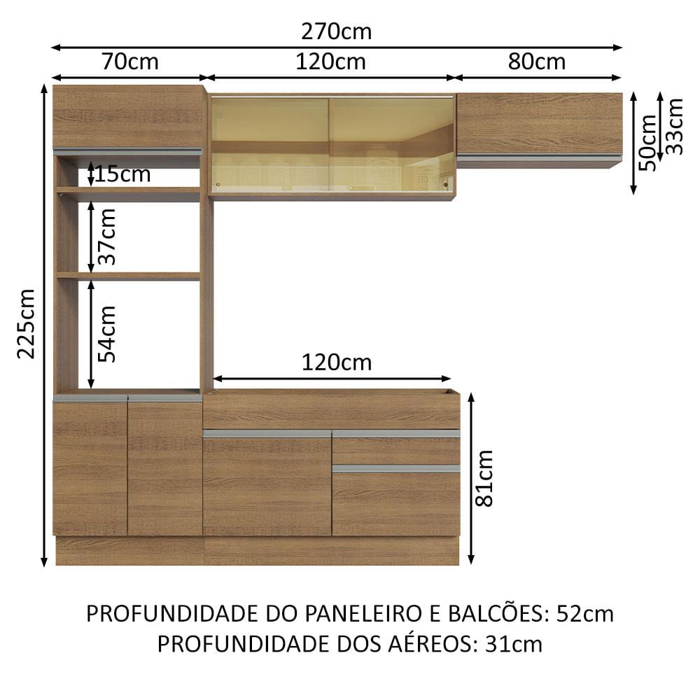 Foto 4 pulgar | Cocina Integral Madesa 270 cm Glamy 11