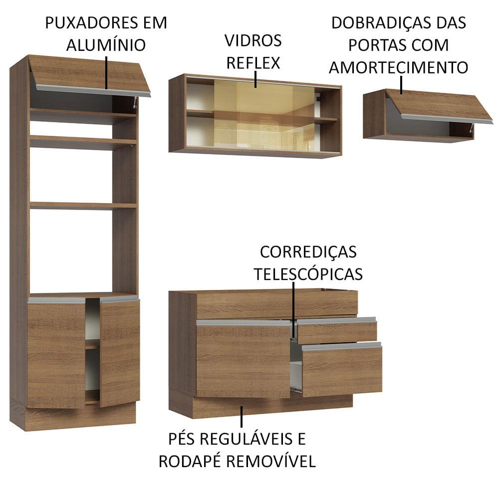 Foto 5 pulgar | Cocina Integral Madesa 270 cm Glamy 11