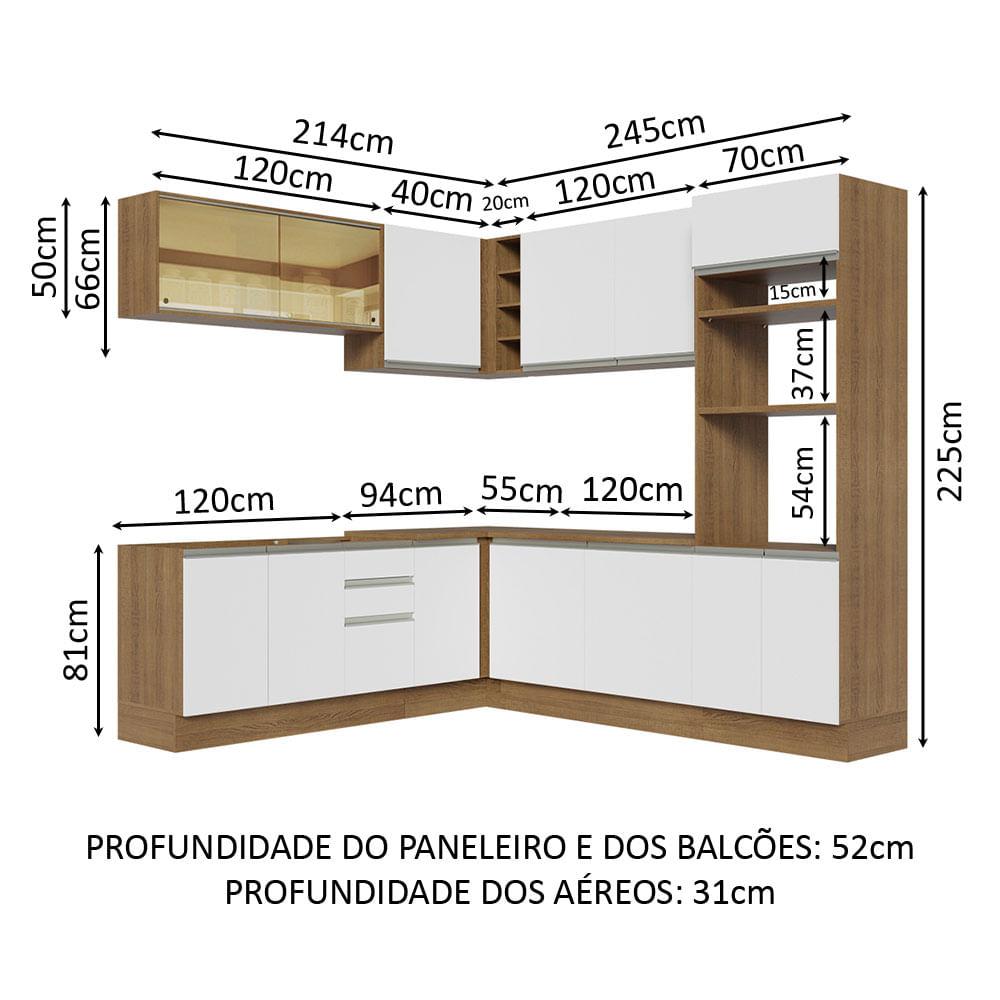 Foto 4 pulgar | Cocina Integral de Esquina Madesa Glamy 459 cm 01