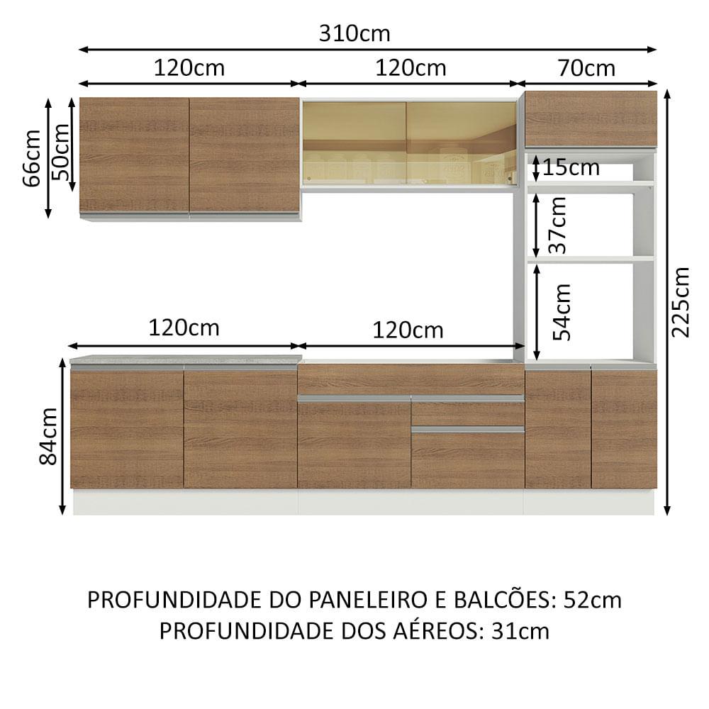 Foto 4 pulgar | Cocina Integral Madesa 310 cm Glamy  01