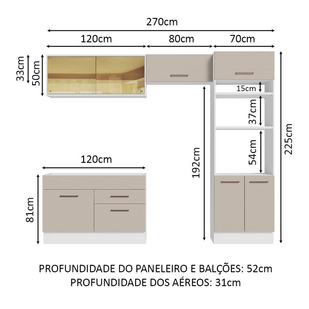 Foto 4 pulgar | Cocina Integral Madesa Ágata 270 cm 05