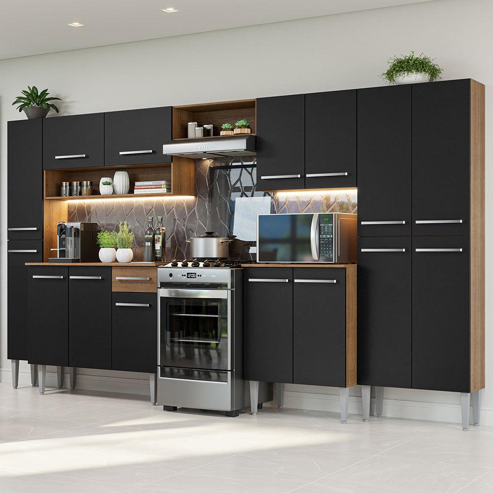 Foto 2 | Cocina Integral 325 cm Marrón Negro Emilly Madesa 02