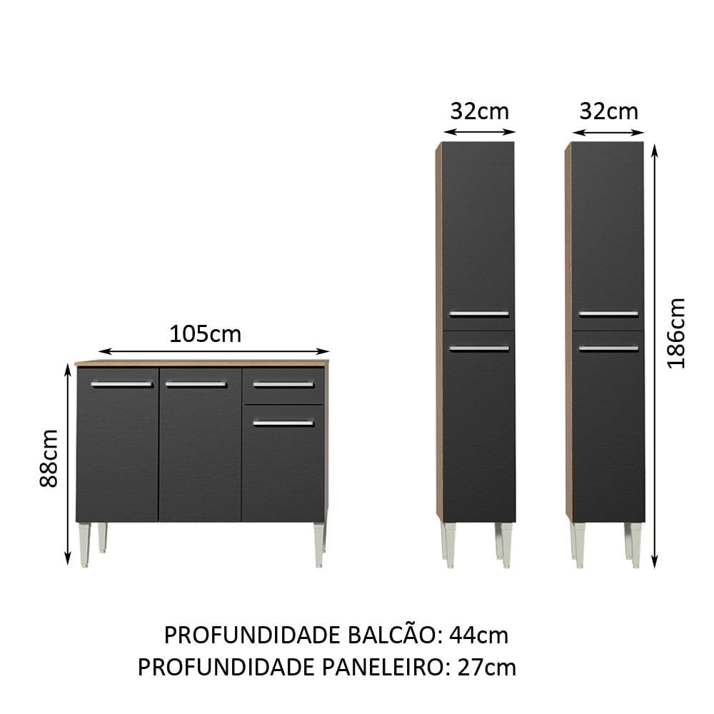 Foto 5 pulgar | Cocina Integral Madesa Emily Marrón 169 Cm