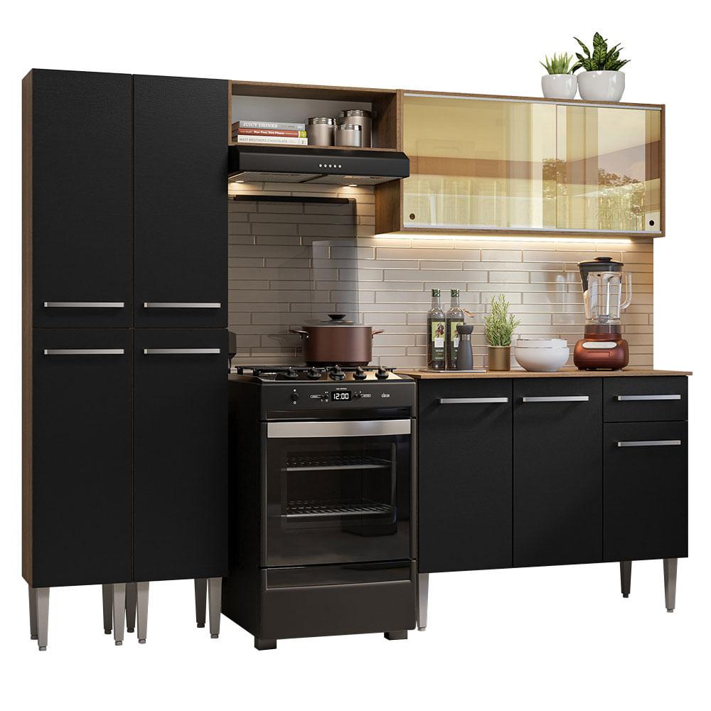 Foto 1 | Cocina Integral 229 cm Emilly Madesa Marrón y Negro 06