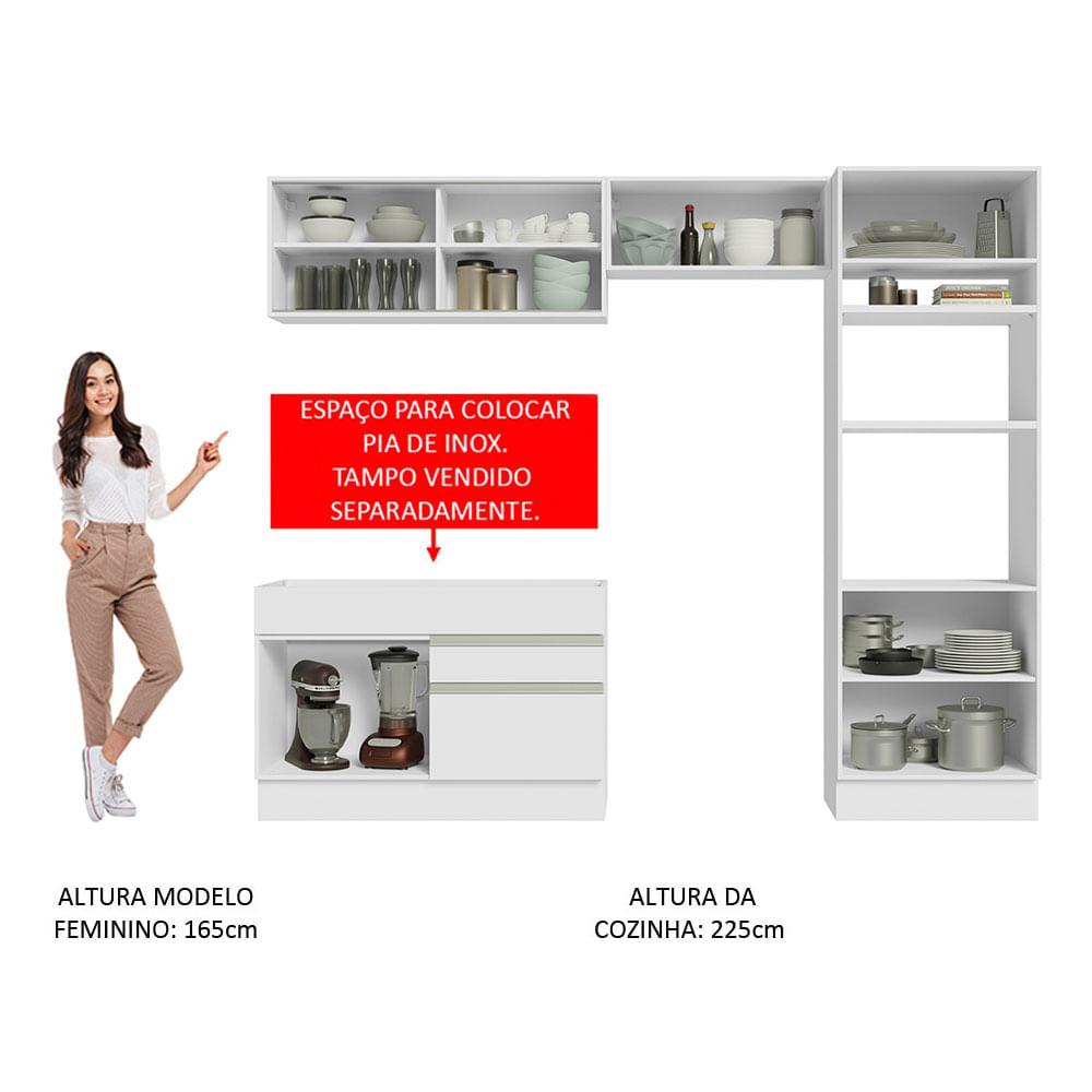 Foto 6 pulgar | Cocina Integral Madesa270 cm Glamy 12