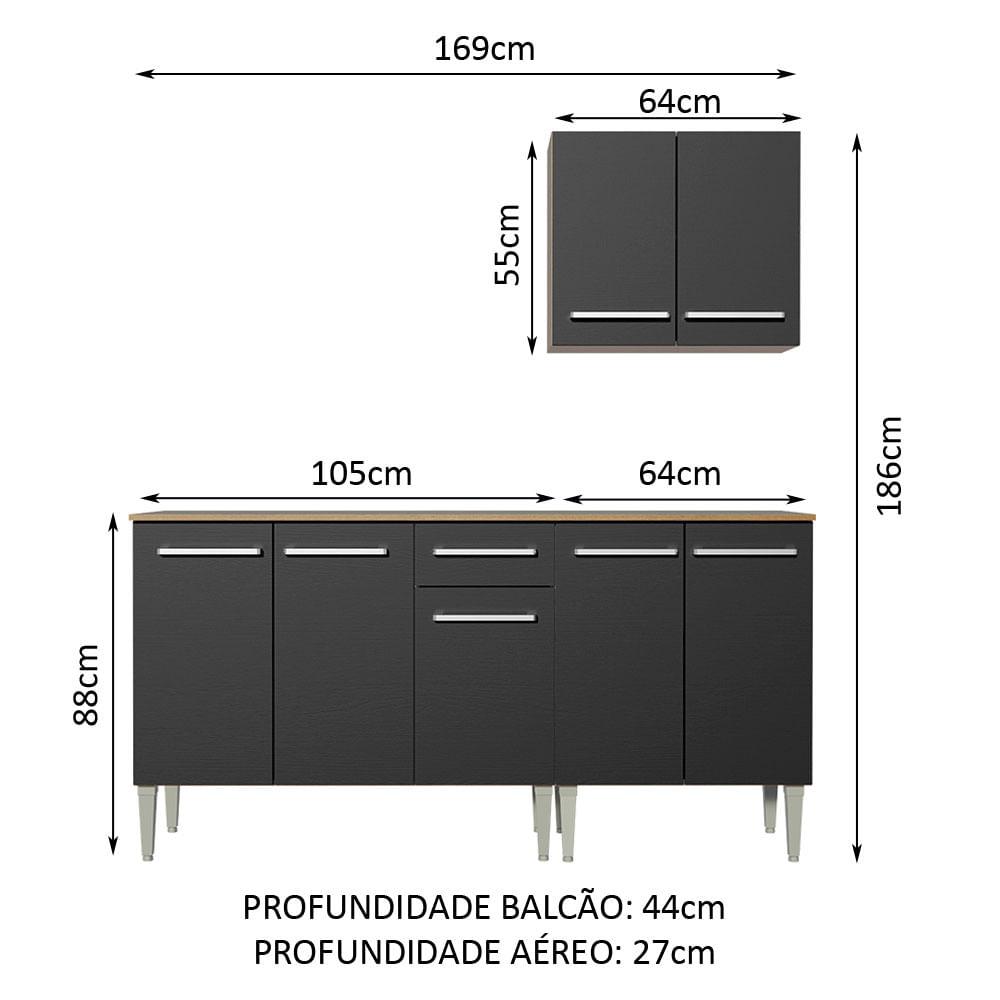 Foto 4 pulgar | Cocina Integral Madesa Emilly Free Negro