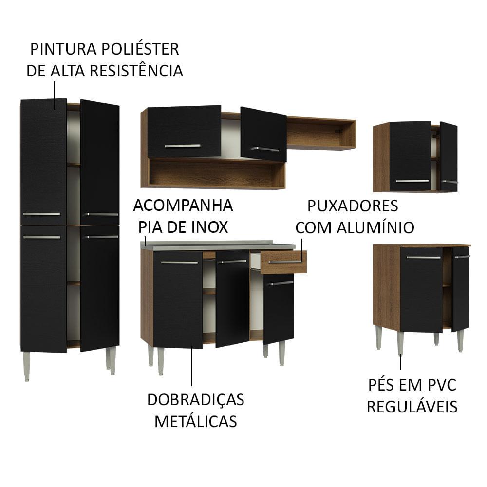 Foto 5 pulgar | Cocina Integral 293cm Con Fregadero Emilly Madesa 08