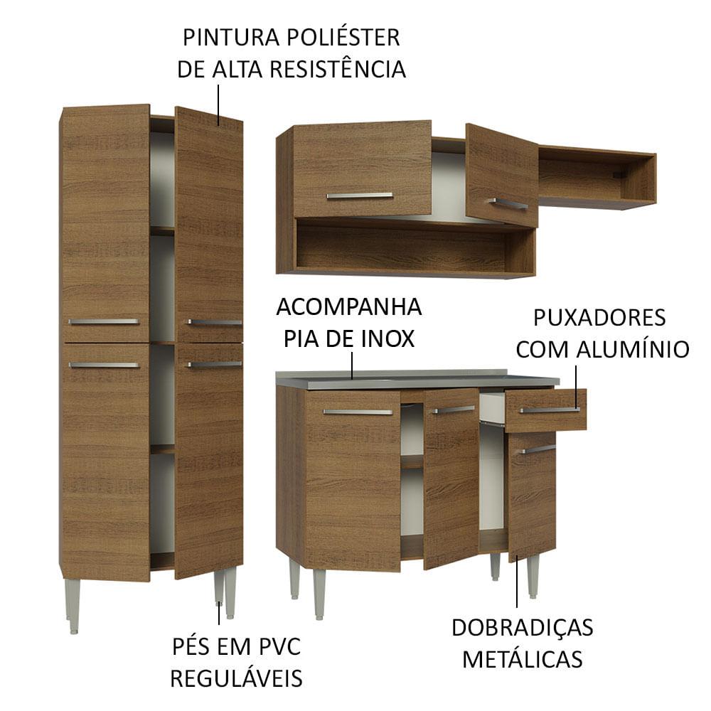 Foto 5 pulgar | Cocina Integral Madesa Emilly 229 cm - con Fregadero 12