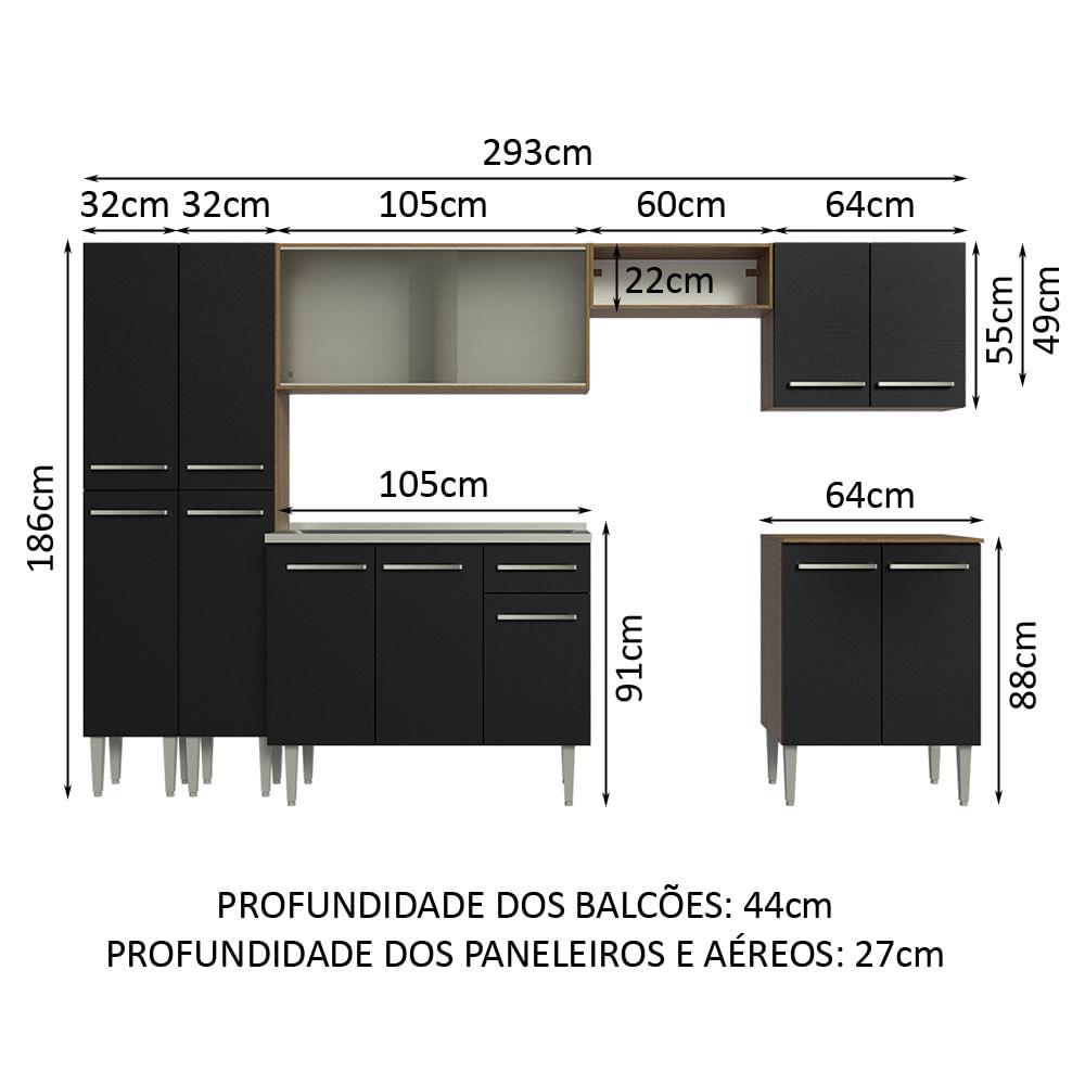 Foto 3 | Cocina Integral 293cm Con Fregadero Emilly Madesa 06