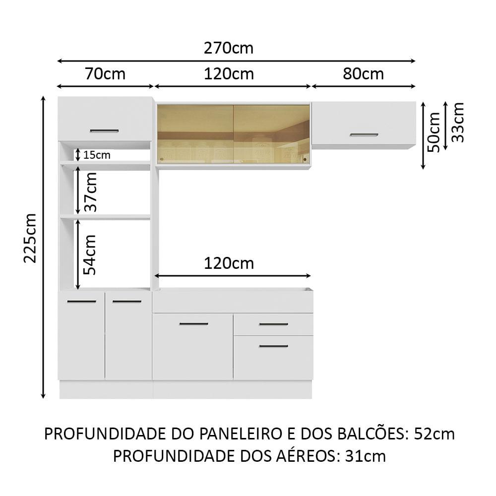 Foto 4 pulgar | Cocina Integral Madesa Ágata 270 cm 04