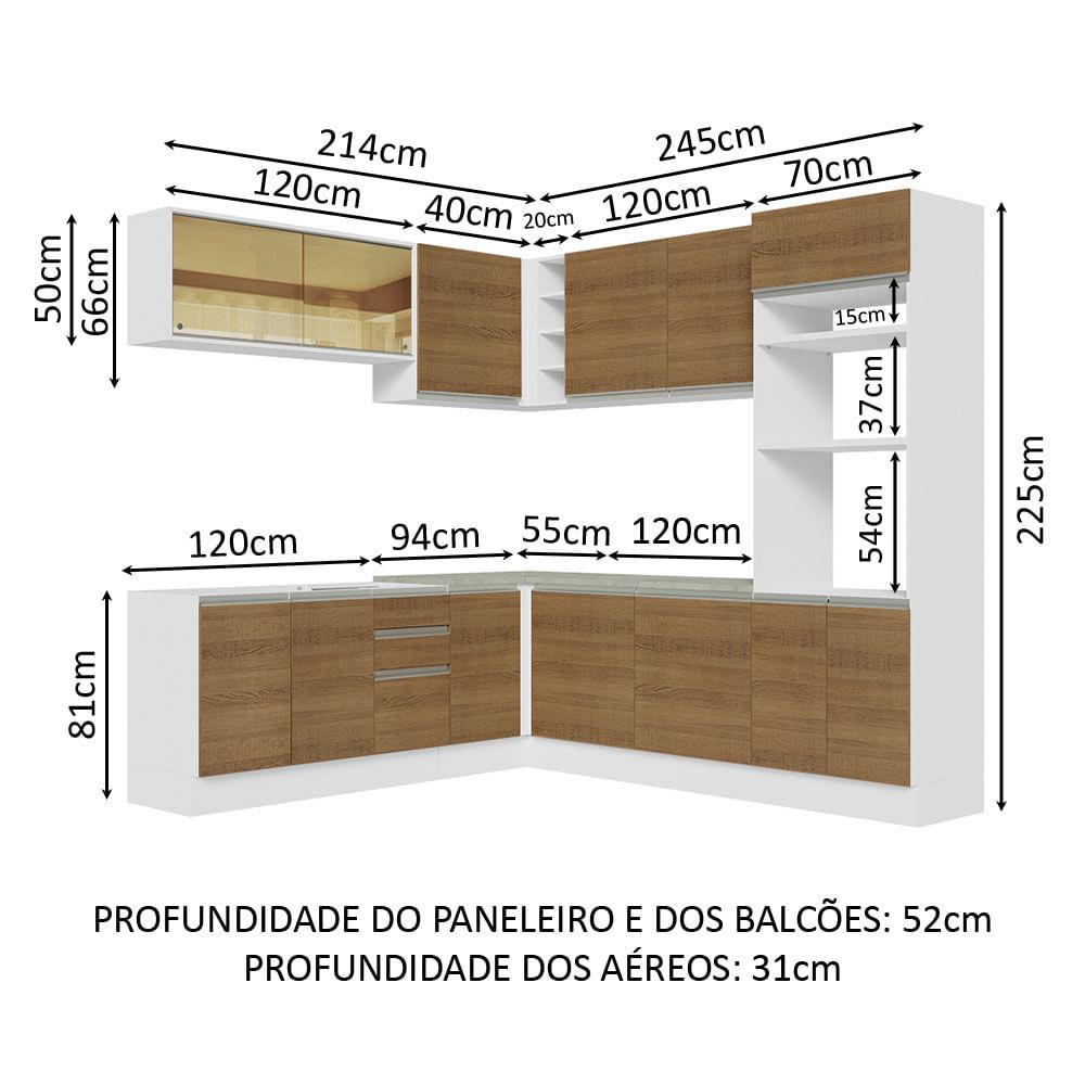 Foto 4 pulgar | Cocina Integral de Esquina 459 cm Glamy Madesa 01