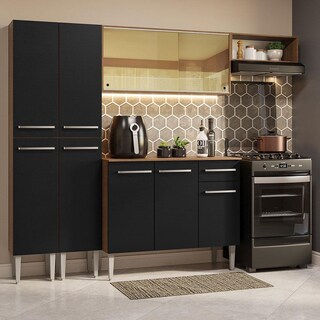 Foto 2 | Cocina Integral Madesa Emilly 09 Marrón - Negro