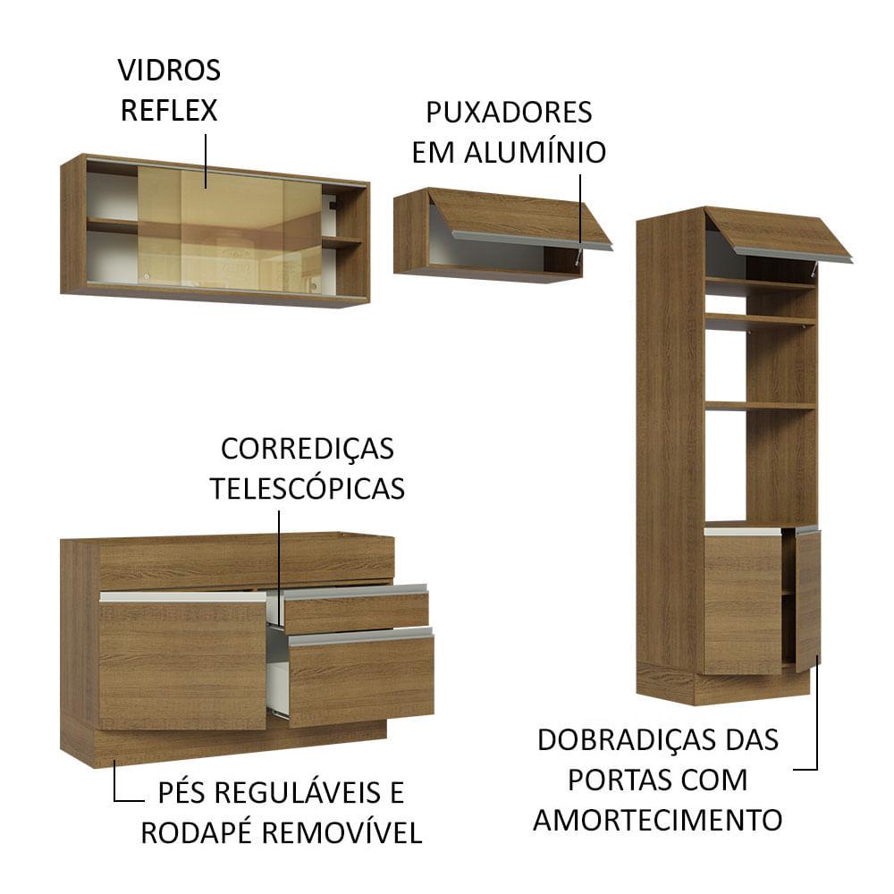 Foto 5 pulgar | Cocina Integral Glamy Madesa 270cm con Módulos Separados