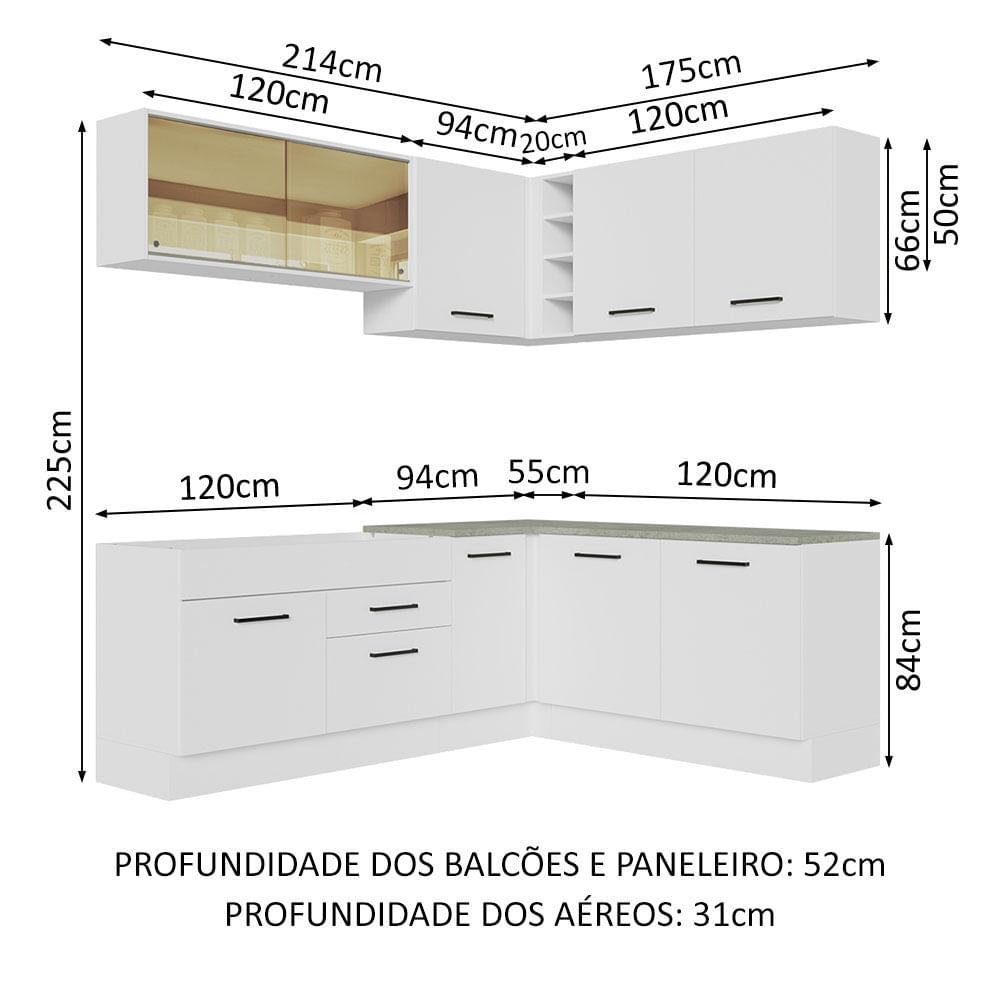 Foto 4 pulgar | Cocina Integral De Esquina 389cm Agata Madesa 01