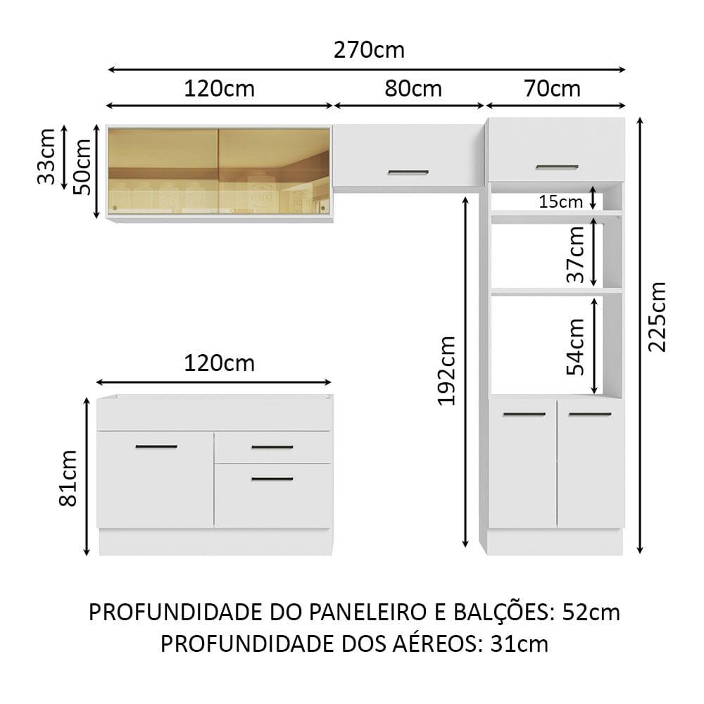 Foto 4 pulgar | Cocina Integral 270 cm Agata Madesa 05