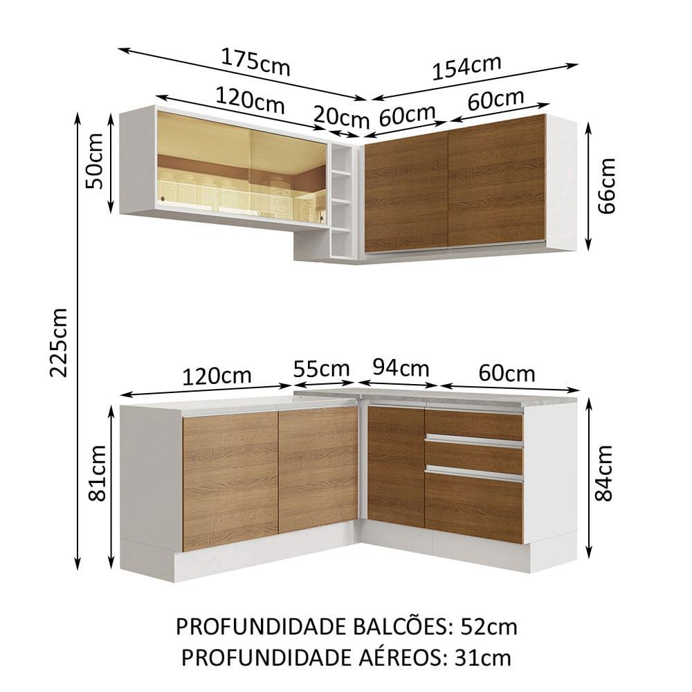 Foto 4 pulgar | Cocina Integral de Esquina Madesa Glamy 329 cm Glamy 02