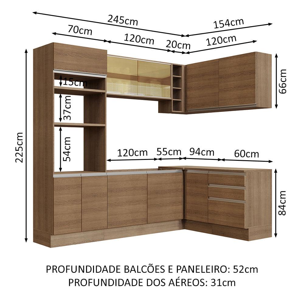 Foto 4 pulgar | Cocina Integral de Esquina 399 cm Glamy Madesa 02