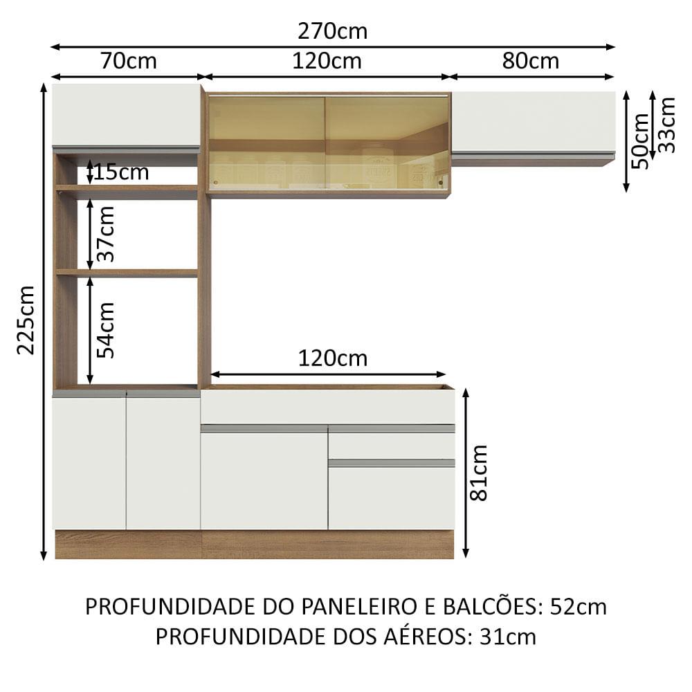 Foto 4 pulgar | Cocina Integral 270cm Madesa Glamy 11
