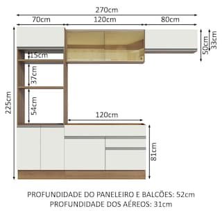 Foto 3 | Cocina Integral 270cm Madesa Glamy 11
