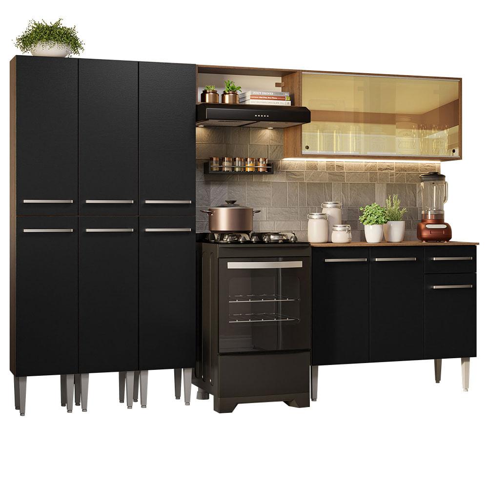 Foto 1 | Cocina Integral Madesa Emily Marrón de 261 cm