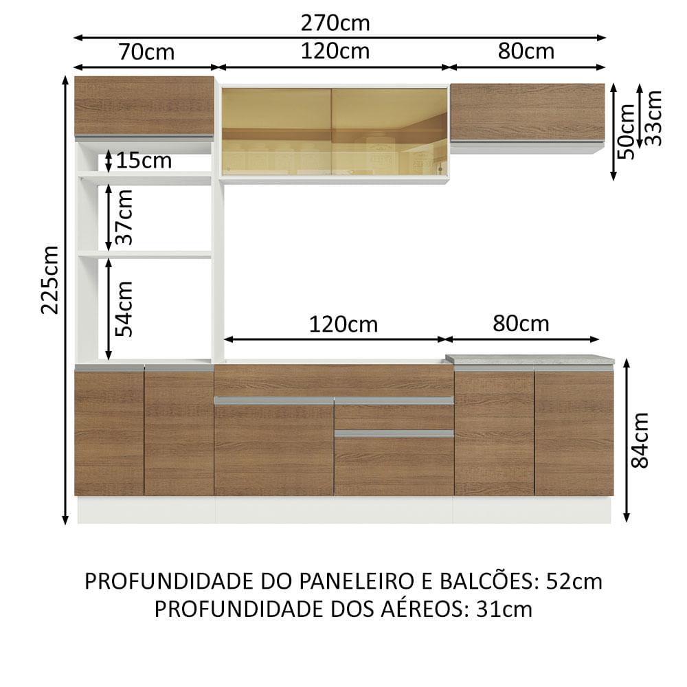 Foto 4 pulgar | Cocina Integral 270Cm Madesa Glamy 10