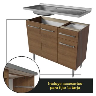 Foto 5 | Cocina Integral Madesa GREM293009 Marrón de 293 cm