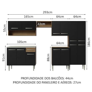 Foto 3 | Cocina Integral 293cm Con Fregadero Emilly Madesa 09