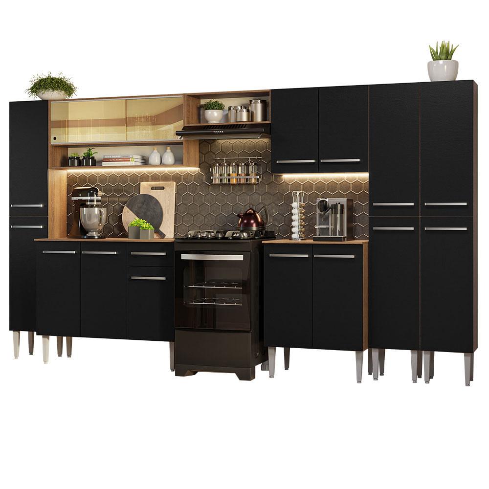 Cocina Integral 325 cm Emilly Madesa 05 Marrón