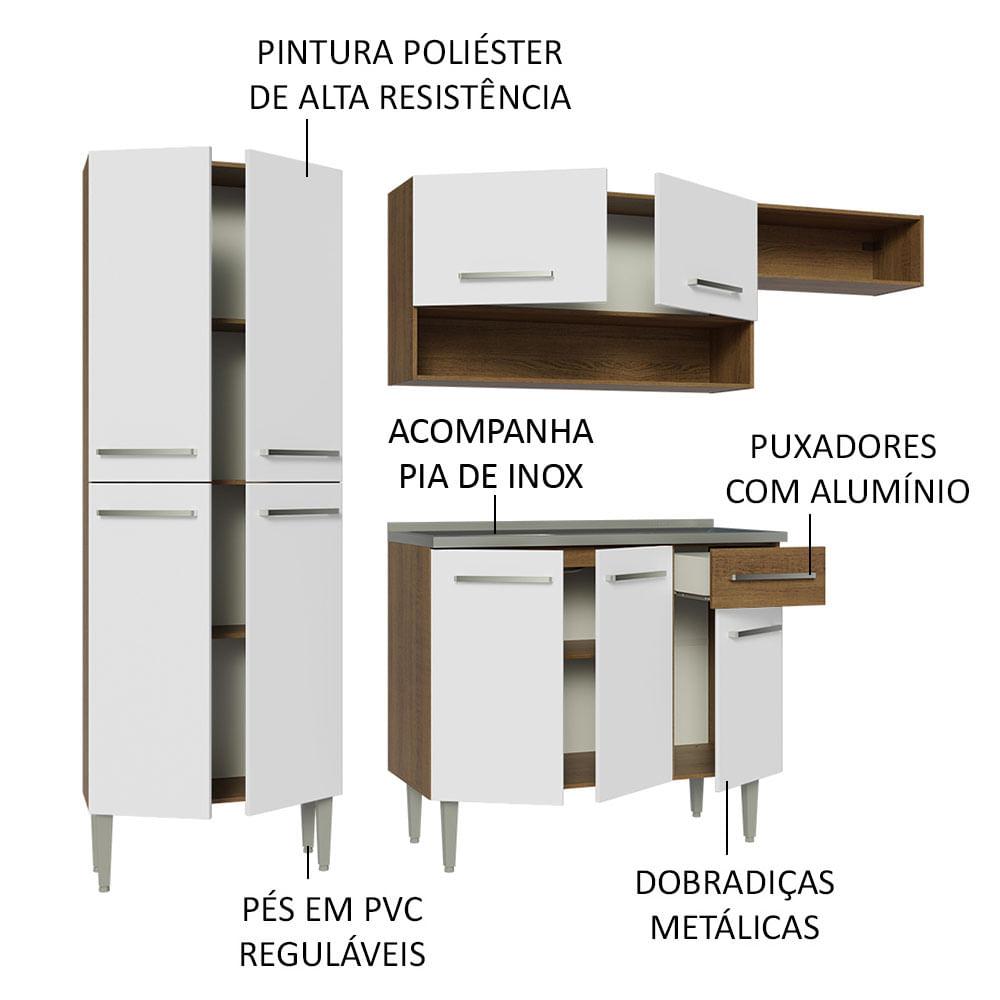 Foto 5 pulgar | Cocina Integral Madesa Emilly Blanca de 229 Cm