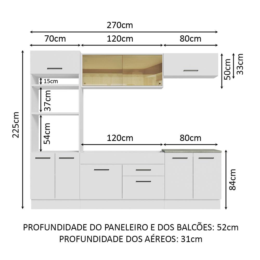 Foto 4 pulgar | Cocina Integral Madesa Agata 270 cm 03