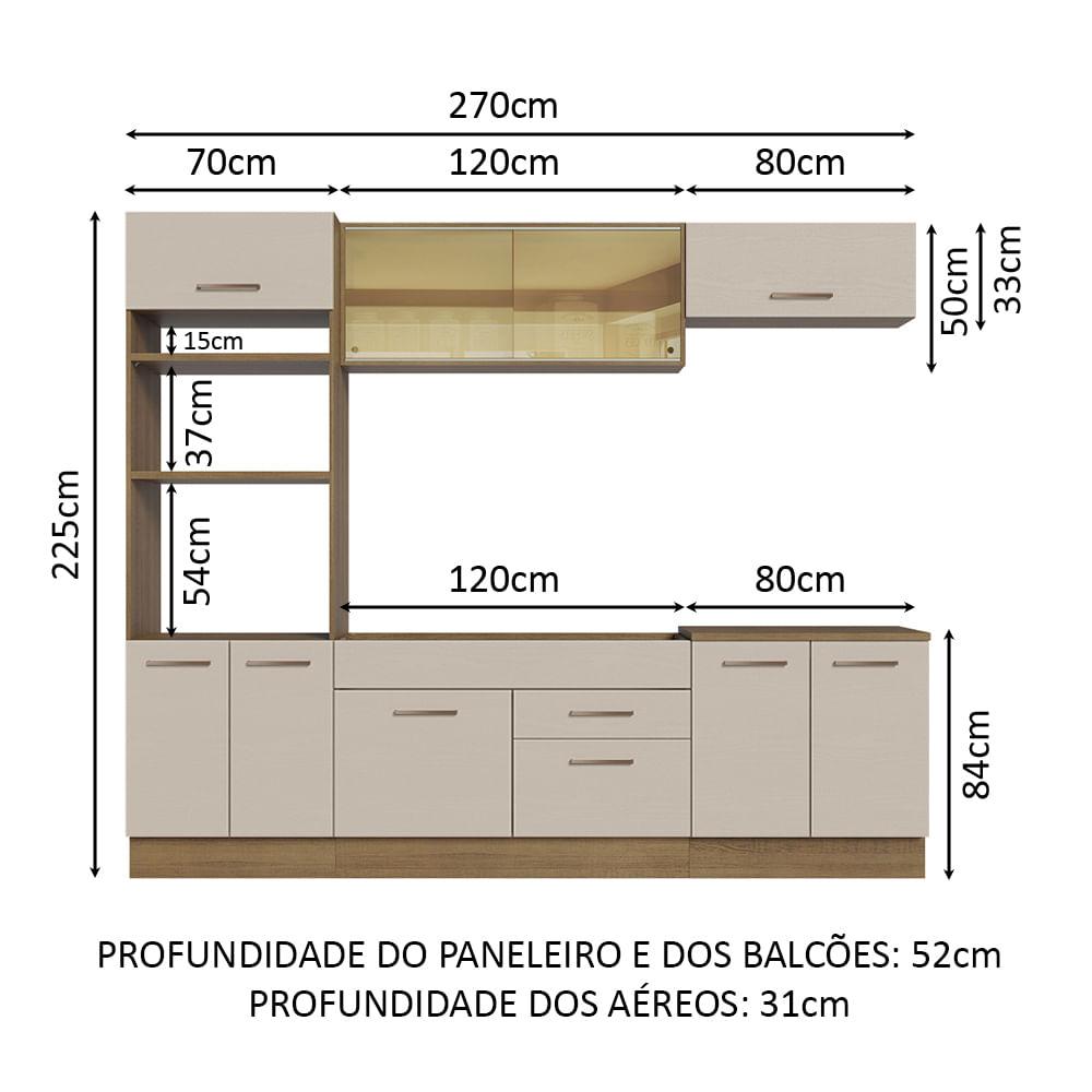 Foto 4 pulgar | Cocina Integral 270 cm Agata Madesa 03