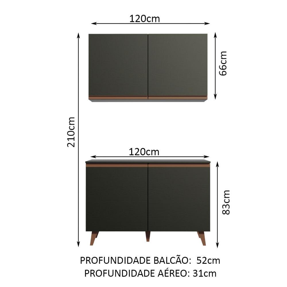 Foto 3 pulgar | Kit 2 Muebles de Cocina Integral Madesa Reims 120 cm