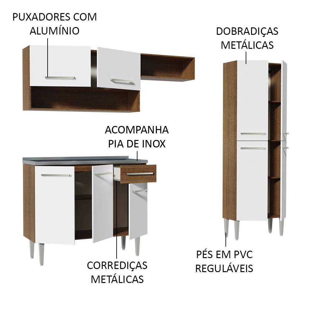 Foto 5 pulgar | Cocina Integral Madesa Emilly 229 cm con Fregadero 10