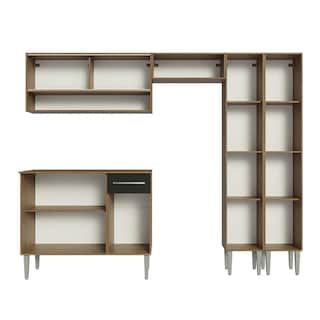 Foto 6 | Cocina Integral Emilly Madesa 229cm Marrón/Negro con Vidrios Reflex