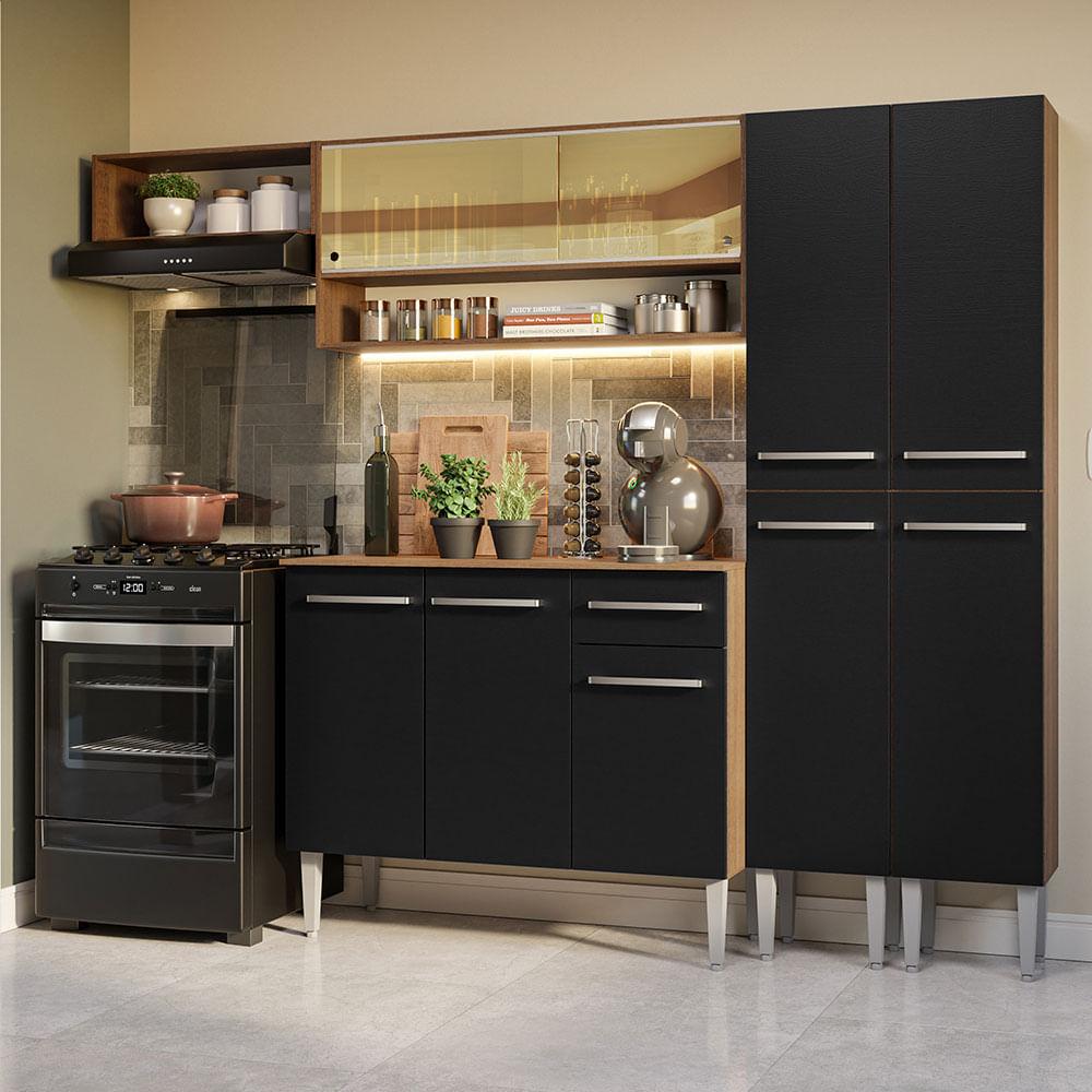 Foto 2 | Cocina Integral 229cm Marrón/negro Emilly Madesa 07