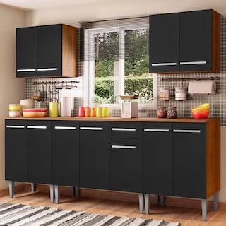 Foto 2 | Cocina Integral 233cm Marrón/negro Emilly King Madesa 01