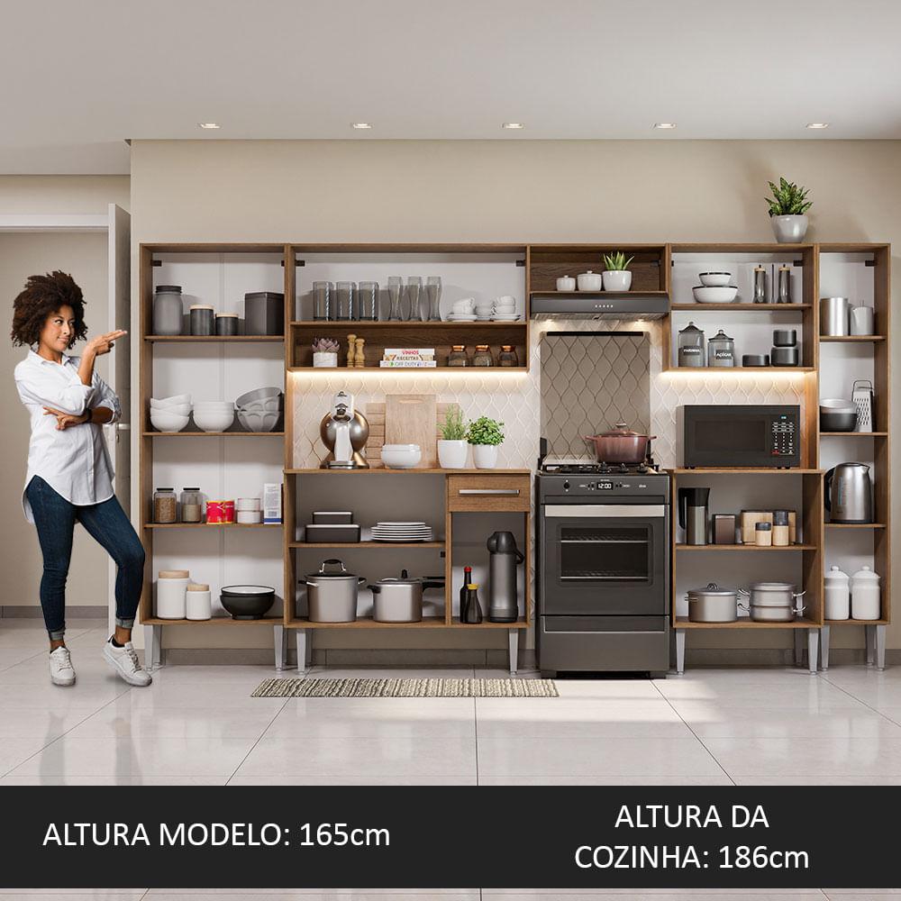 Foto 5 | Cocina Integral 325cm Negro/marrón Emilly Joy Madesa