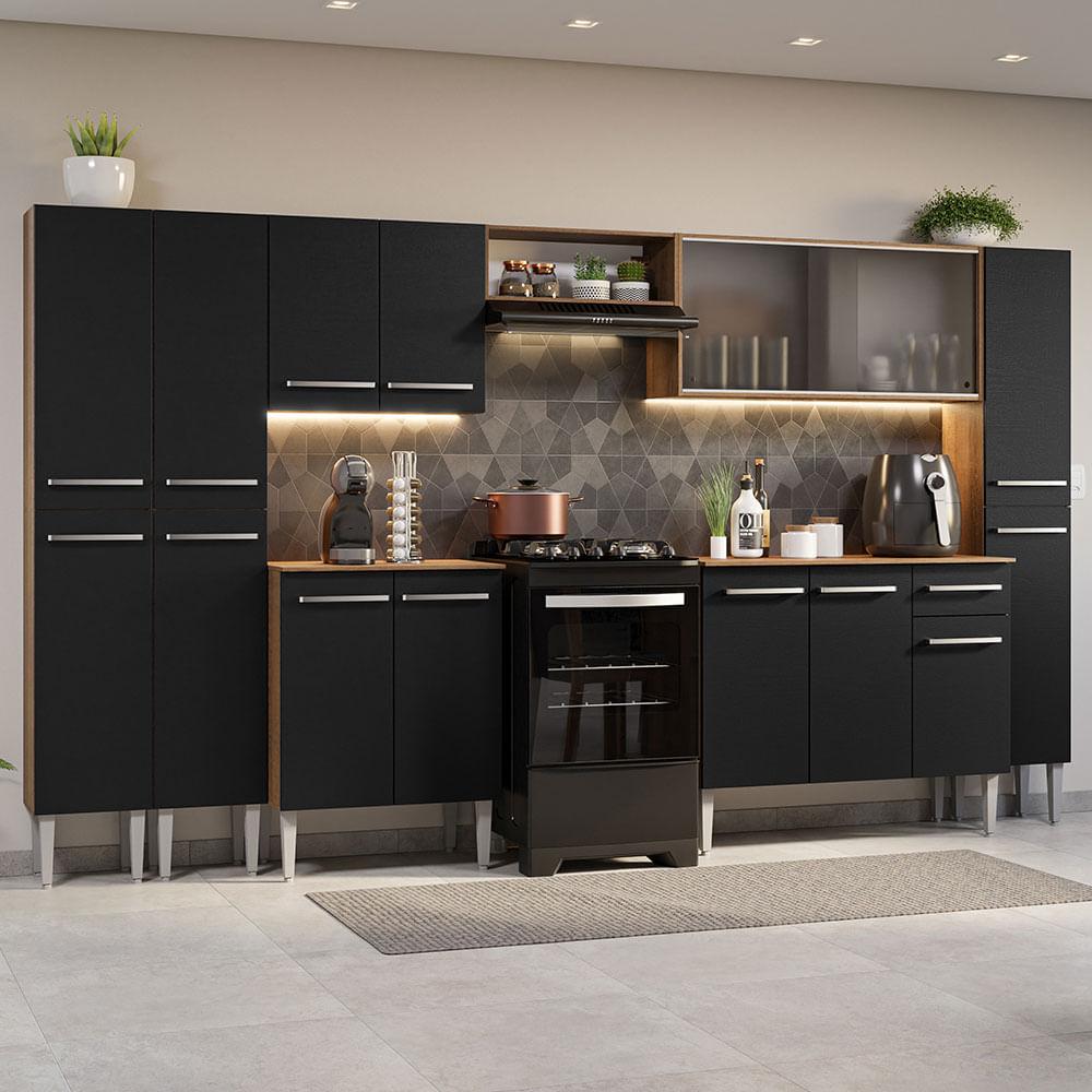 Foto 2 | Cocina Integral 325cm Marrón/Negro Emilly Madesa 03