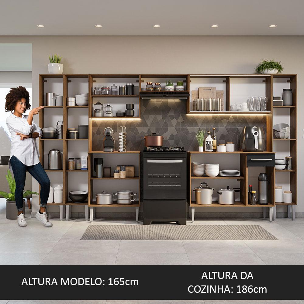 Foto 5 | Cocina Integral 325cm Marrón/Negro Emilly Madesa 03