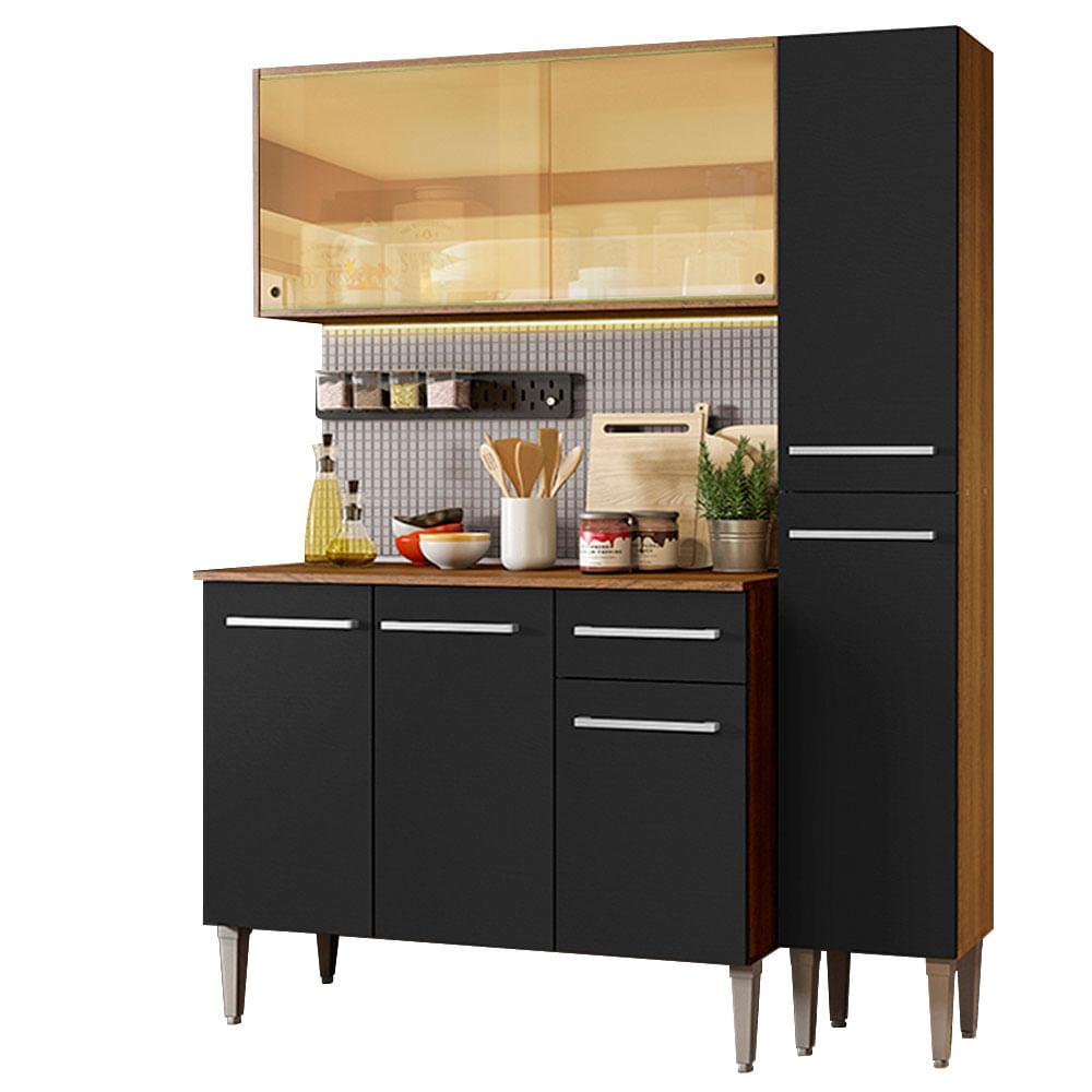 Foto 1 | Cocina Integral Madesa Emilly Marrón de 137 cm