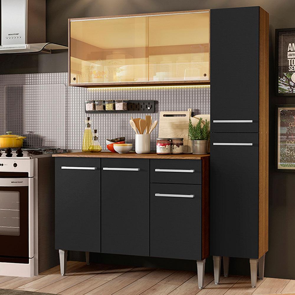 Foto 2 | Cocina Integral Madesa Emilly Marrón de 137 cm