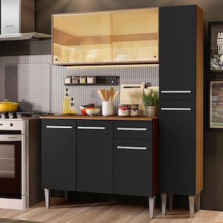 Foto 2 | Cocina Integral Madesa Emilly Marrón de 137 cm