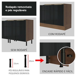 Foto 5 | Cocina Integral Compacta Madesa Lux Negra 180 cm