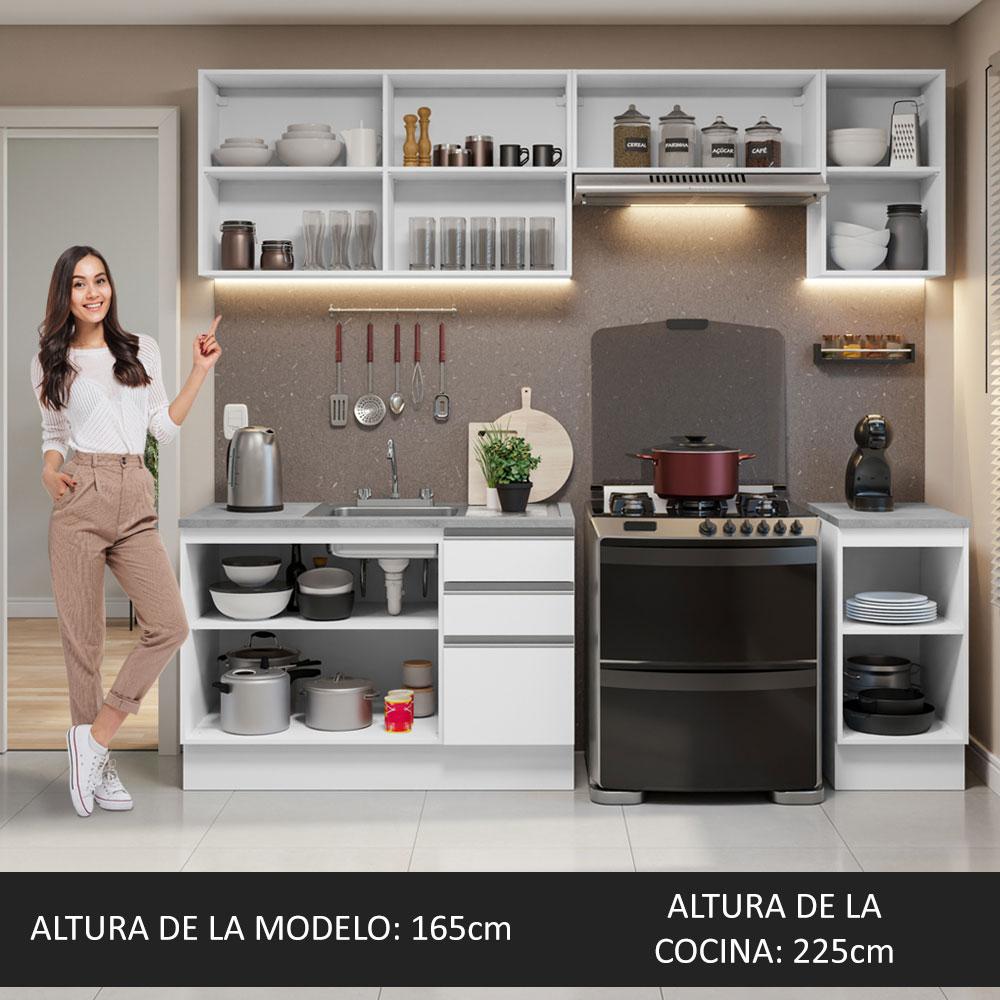 Foto 5 pulgar | Cocina Integral con Accesorios 240cm Glamy Blanco