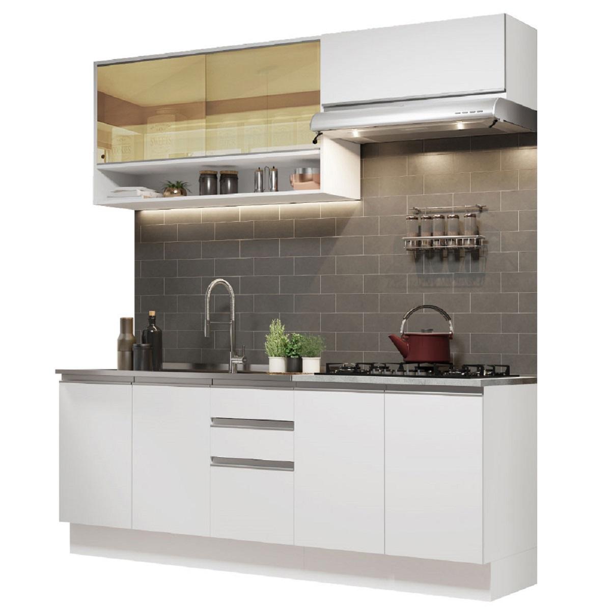 Foto 1 | Cocina Integral Madesa Glamy Sin Mesón de Acero 200 Cm