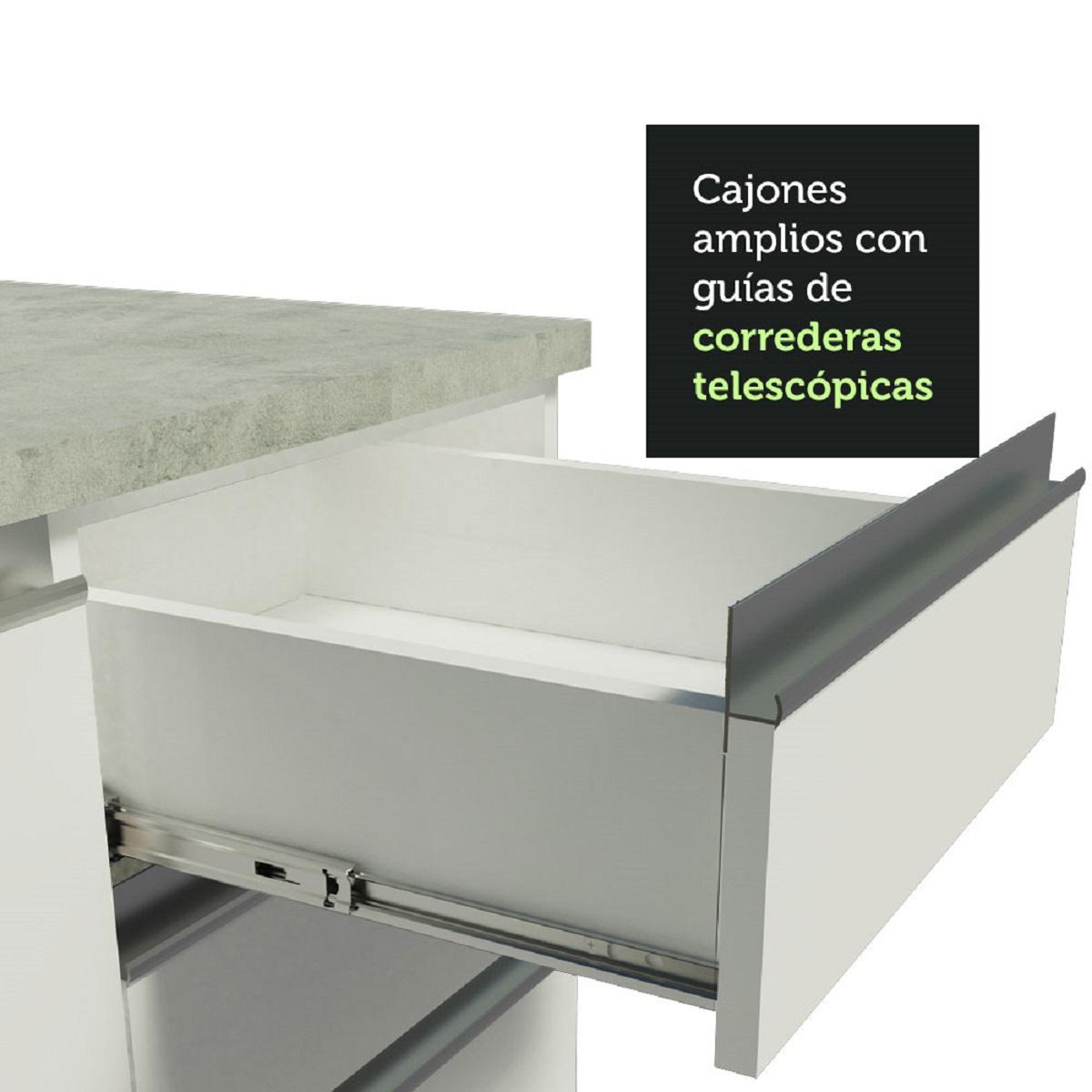 Foto 8 pulgar | Cocina Integral Madesa Glamy Sin Mesón de Acero 200 Cm