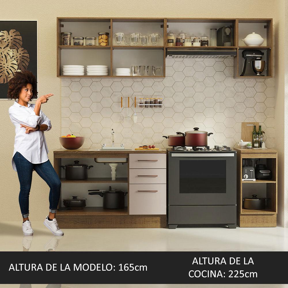 Foto 5 | Cocina Integral Con Accesorios 240 X 60cm Ágata Marrón/Crema