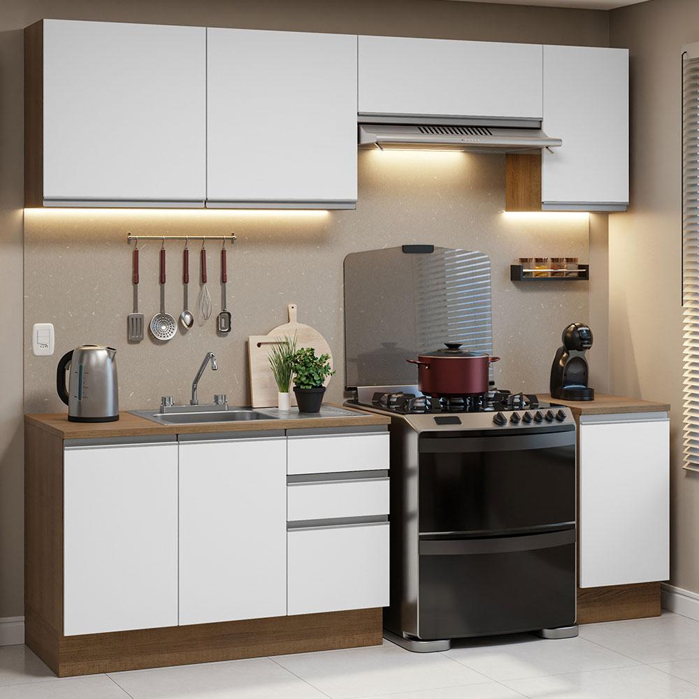 Foto 2 | Cocina Integral Con Accesorios 240 cm Glamy Marrón/Blanco