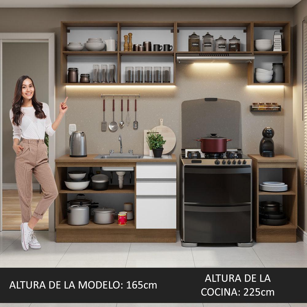 Foto 6 pulgar | Cocina Integral Con Accesorios 240 cm Glamy Marrón/Blanco